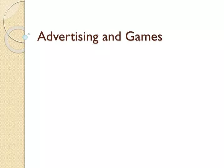 advertising and games