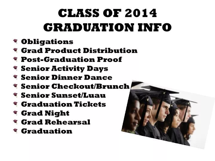 class of 2014 graduation info