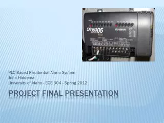 Project final presentation