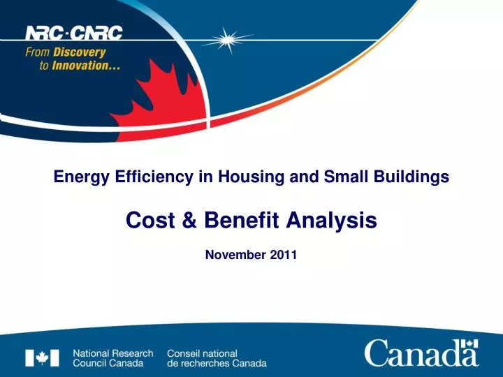 energy efficiency in housing and small buildings cost benefit analysis