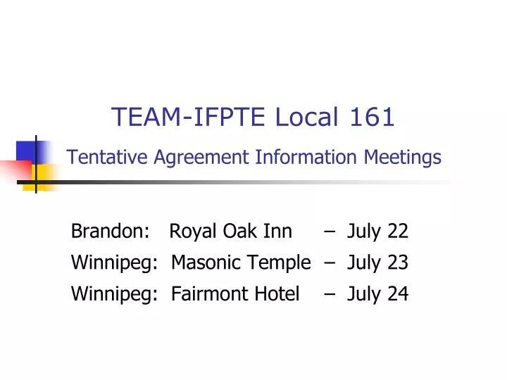 team ifpte local 161 tentative agreement information meetings