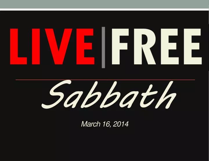 sabbath march 16 2014