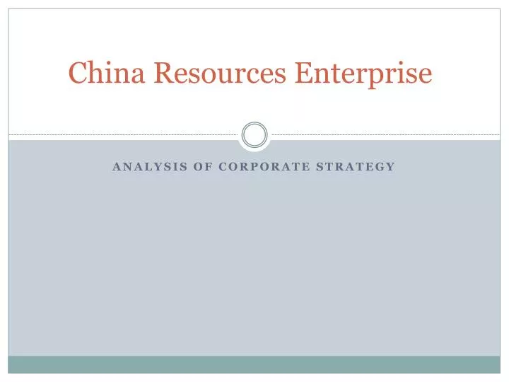china resources enterprise