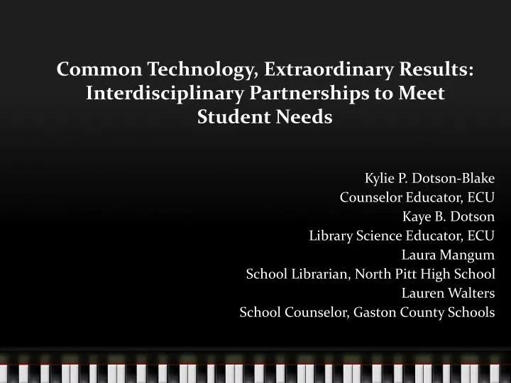 common technology extraordinary results interdisciplinary partnerships to meet student needs