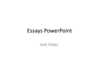 Essays PowerPoint