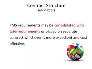 Contract Structure SAMM C6.3.1