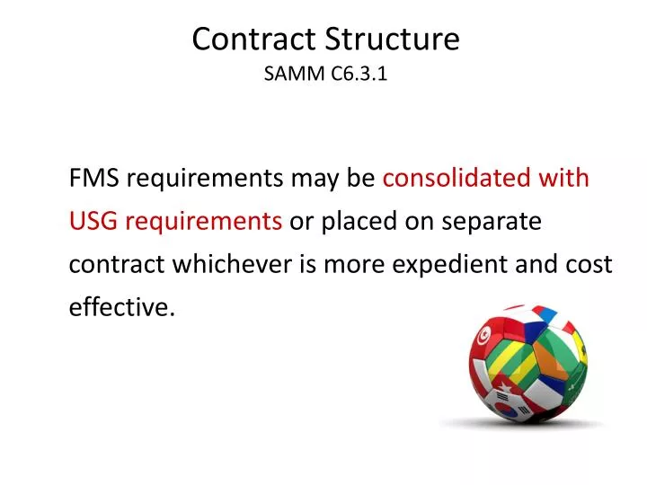 contract structure samm c6 3 1