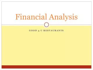 Financial Analysis