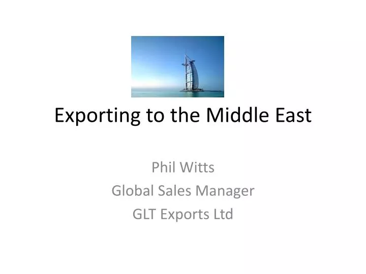 exporting to the middle east