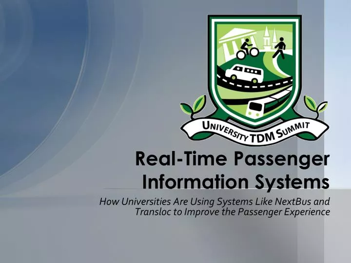 real time passenger information systems