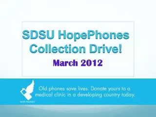 SDSU HopePhones Collection Drive!