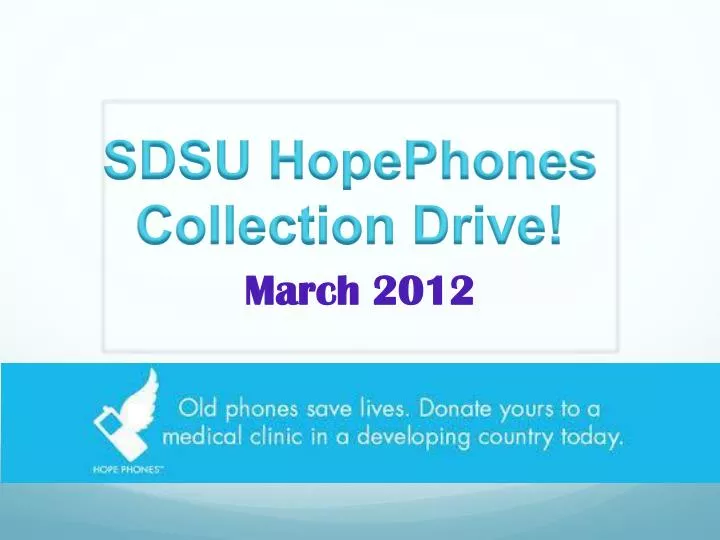 sdsu hopephones collection drive