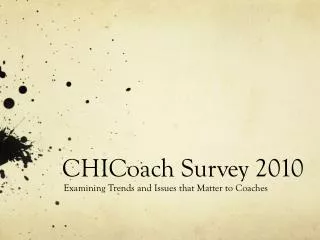 CHICoach Survey 2010