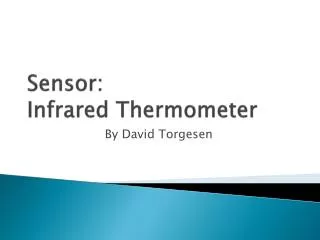 Sensor: Infrared Thermometer