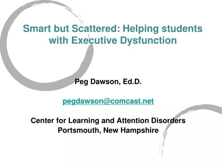 smart but scattered helping students with executive dysfunction