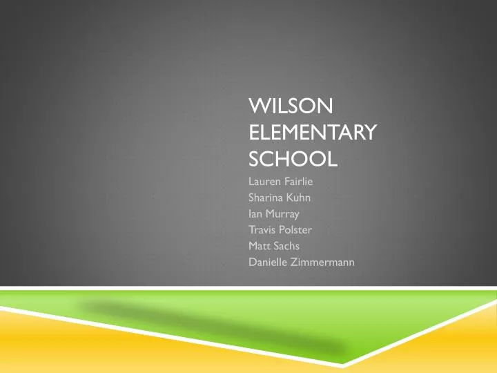 wilson elementary school