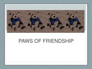 PAWS OF FRIENDSHIP