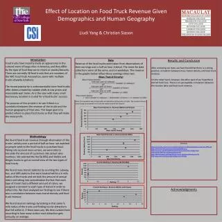 Effect of Location on Food Truck Revenue Given Demographics and Human Geography Liudi Yang &amp; Christian Siason