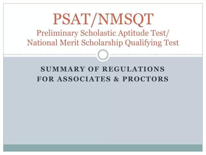 PPT - The Scholastic Aptitude Test: SAT PowerPoint Presentation, free  download - ID:2717525