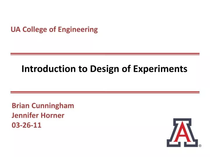 introduction to design of experiments