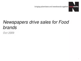 Newspapers drive sales for Food brands