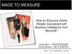 Made to measure - slide 1