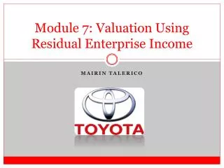 module 7 valuation using residual enterprise income
