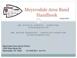 Meyersdale Area Band Handbook