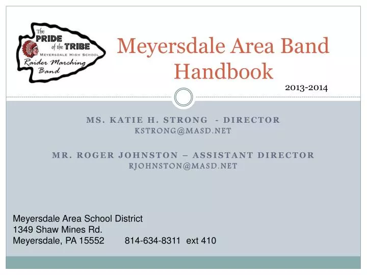 meyersdale area band handbook