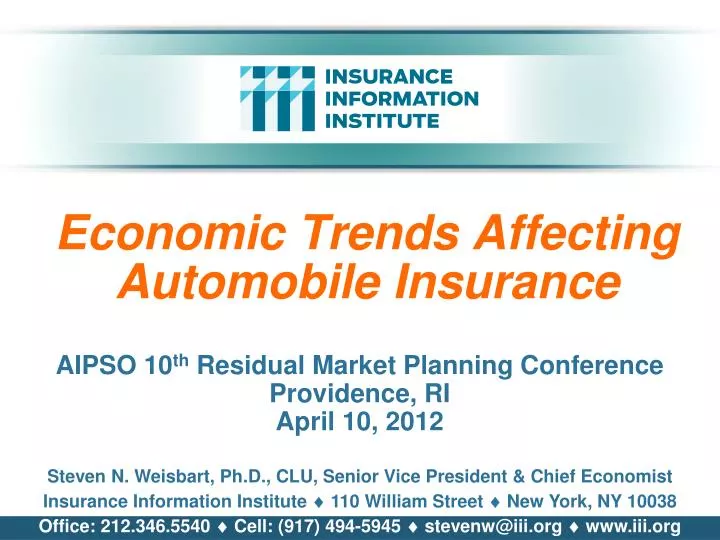 economic trends affecting automobile insurance