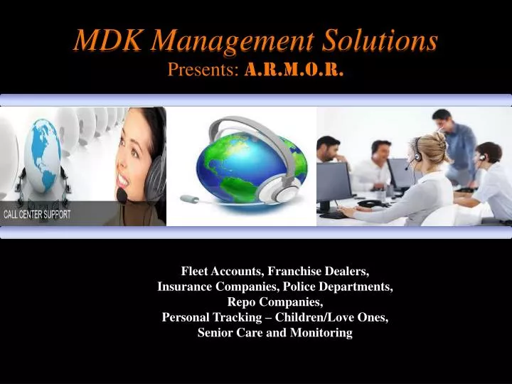 mdk management solutions presents a r m o r