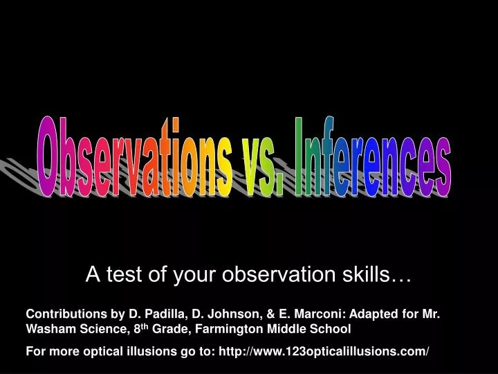 a test of your observation skills