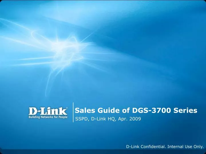 sales guide of dgs 3700 series