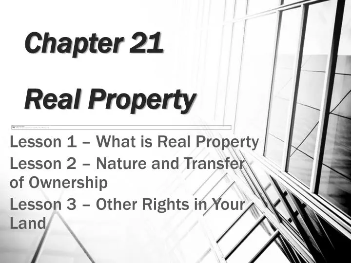 chapter 21 real property