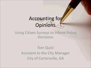 Accounting for Opinions