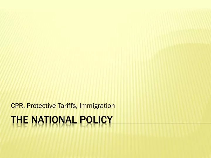 cpr protective tariffs immigration