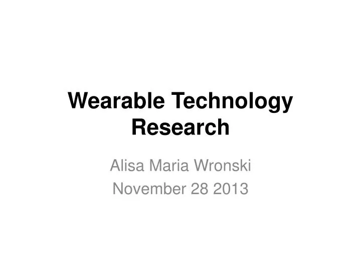 wearable technology research
