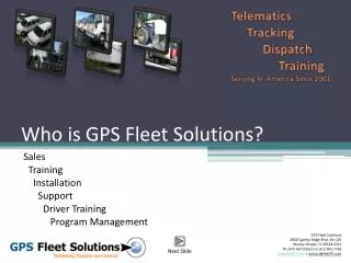 Who is GPS Fleet Solutions?