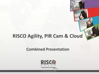 RISCO Agility, PIR Cam &amp; Cloud