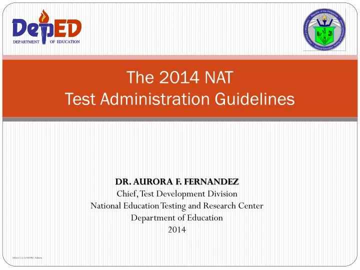 the 2014 nat test administration guidelines