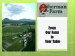 From Our Farm to Your Table