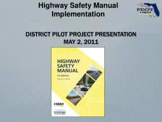 DISTRICT PILOT PROJECT Presentation May 2, 2011