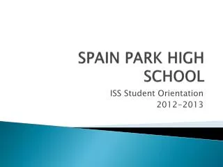SPAIN PARK HIGH SCHOOL