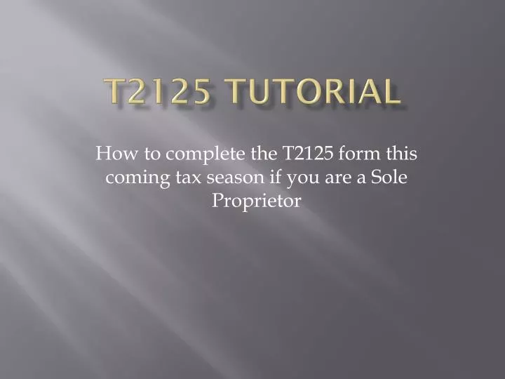 t2125 tutorial