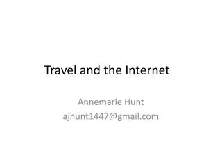 Travel and the Internet