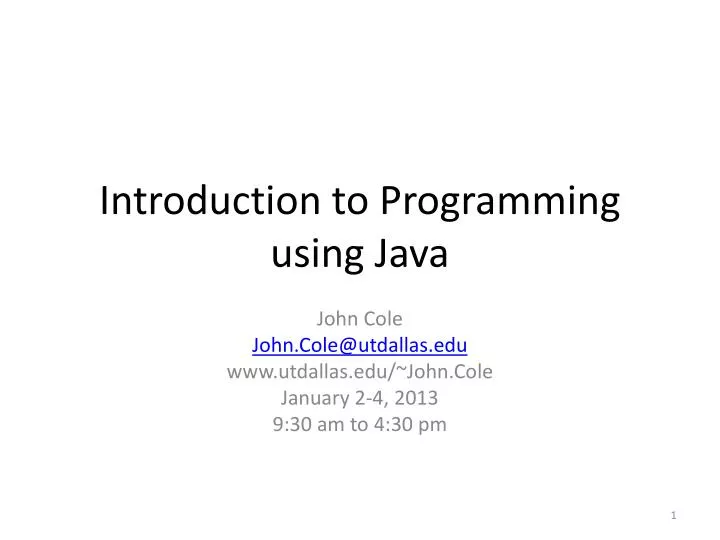 introduction to programming using java