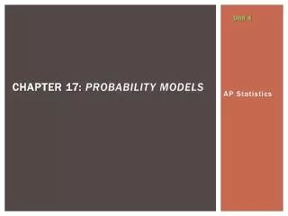 Chapter 17: probability models