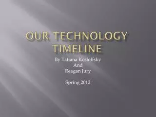 Our Technology Timeline