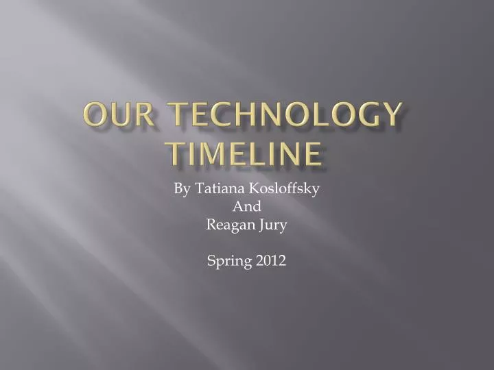 our technology timeline