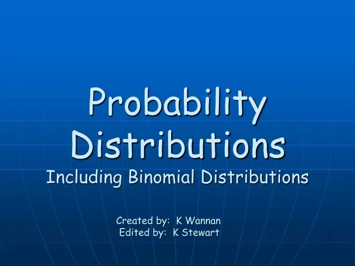 probability distributions including binomial distributions